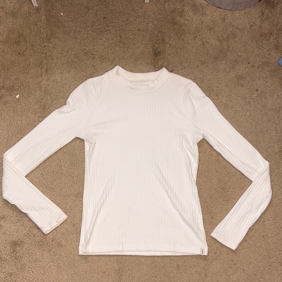 abercrombie kids Other - abercrombie kids White Ribbed Crewneck Top